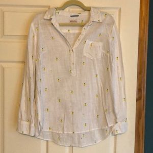 Linen Pineapple Tunic Top